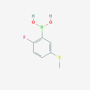 molecular formula C7H8BFO2S B6304495 2-Fluoro-5-(methylthio)phenylboronic acid CAS No. 2121512-51-2