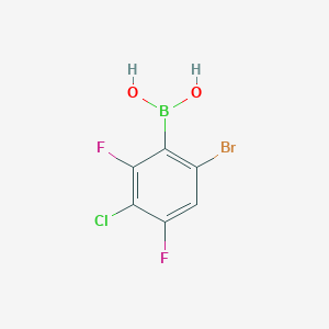 molecular formula C6H3BBrClF2O2 B6304505 6-Bromo-3-chloro-2,4-difluorophenylboronic acid CAS No. 2121514-24-5