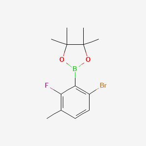 molecular formula C13H17BBrFO2 B6304519 6-Bromo-2-fluoro-3-methylphenylboronic acid pinacol ester CAS No. 2121514-68-7