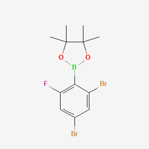 molecular formula C12H14BBr2FO2 B6304525 2,4-Dibromo-6-fluorophenylboronic acid pinacol ester CAS No. 2121512-09-0