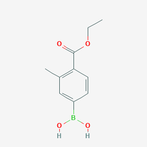 molecular formula C10H13BO4 B6304533 3-Methyl-4-(ethoxycarbonyl)phenylboronic acid, 95% CAS No. 2121511-23-5