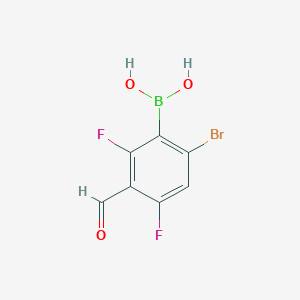 molecular formula C7H4BBrF2O3 B6304536 6-溴-2,4-二氟-3-甲酰基苯硼酸 CAS No. 2121513-39-9