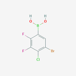 molecular formula C6H3BBrClF2O2 B6304539 5-Bromo-4-chloro-2,3-difluorophenylboronic acid CAS No. 2121515-06-6