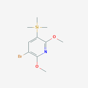 molecular formula C10H16BrNO2Si B6304558 5-Bromo-2,6-dimethoxy-3-(trimethylsilyl)pyridine CAS No. 1879026-20-6