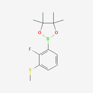 molecular formula C13H18BFO2S B6304563 2-Fluoro-3-(methylsulfanyl)phenylboronic acid pinacol ester CAS No. 2121512-11-4