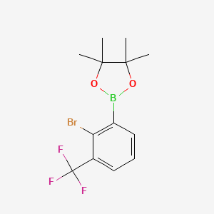 molecular formula C13H15BBrF3O2 B6304579 2-Bromo-3-trifluoromethylphenylboronic acid pinacol ester CAS No. 2121513-56-0