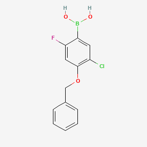 molecular formula C13H11BClFO3 B6304594 4-Benzyloxy-5-chloro-2-fluorophenylboronic acid CAS No. 2121512-45-4