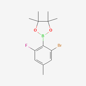 molecular formula C13H17BBrFO2 B6304608 2-Bromo-6-fluoro-4-methylphenylboronic acid pinacol ester CAS No. 2121512-27-2