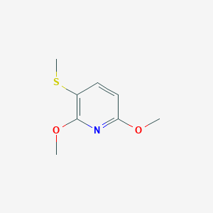 molecular formula C8H11NO2S B6304623 2,6-Dimethoxy-3-(methylsulfanyl)pyridine CAS No. 1826110-21-7