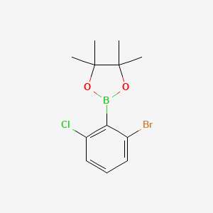 molecular formula C12H15BBrClO2 B6304636 2-Bromo-6-chlorophenylboronic acid pinacol ester CAS No. 2121512-35-2