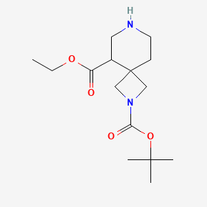 molecular formula C15H26N2O4 B6304651 2-t-Butyl 5-ethyl 2,7-diazaspiro[3.5]nonane-2,5-dicarboxylate CAS No. 2102410-34-2