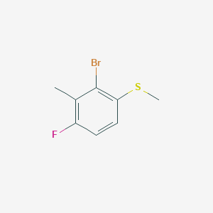 molecular formula C8H8BrFS B6304655 2-Bromo-4-fluoro-3-methyl-1-(methylthio)-benzene CAS No. 1879026-25-1