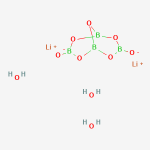 molecular formula B4H6Li2O10 B6304671 三水四硼酸锂，96% CAS No. 37195-62-3