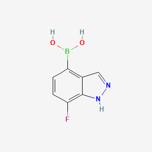 molecular formula C7H6BFN2O2 B6304693 7-Fluoro-1H-indazole-4-boronic acid CAS No. 2121513-84-4
