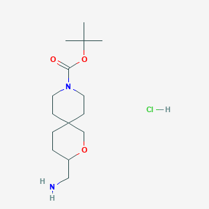 t-Butyl3-(aminomethyl)-2-oxa-9-azaspiro[5.5]undecane-9-carboxylate HCl