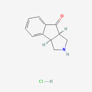 molecular formula C11H12ClNO B6304707 cis-1,2,3,3a-Tetrahydroindeno[2,1-c]pyrrol-8(8aH)-one HCl CAS No. 2177263-48-6