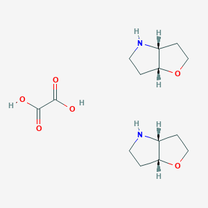 molecular formula C14H24N2O6 B6304716 cis-Hexahydro-2H-furo[3,2-b]pyrrole oxalate CAS No. 2177258-19-2