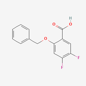 molecular formula C14H10F2O3 B6304754 2-(Benzyloxy)-4,5-difluorobenzoic acid CAS No. 1823862-15-2