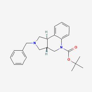 molecular formula C23H28N2O2 B6304760 trans-2-Benzyl-1,2,3,3a,4,9b-hexahydro-pyrrolo[3,4-c]quinoline-5-carboxylic acid t-butyl ester CAS No. 1965309-26-5