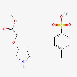 molecular formula C14H21NO6S B6304769 (Pyrrolidin-3-yloxy)-acetic acid methyl ester tosylate CAS No. 1965309-08-3