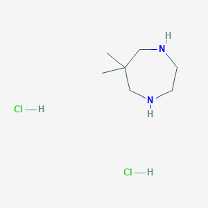 molecular formula C7H18Cl2N2 B6304785 6,6-Dimethyl-[1,4]diazepane dihydrochloride CAS No. 1965310-22-8