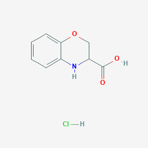 molecular formula C9H10ClNO3 B6304810 3,4-Dihydro-2H-benzo[1,4]oxazine-3-carboxylic acid hydrochloride CAS No. 1965308-80-8