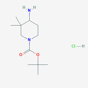 molecular formula C12H25ClN2O2 B6304824 4-Amino-3,3-dimethyl-piperidine-1-carboxylic acid t-butyl ester hydrochloride CAS No. 1965310-21-7