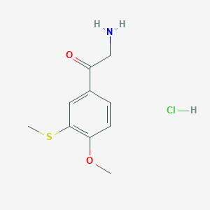 2-Amino-1-[4-methoxy-3-(methylsulfanyl)phenyl]ethan-1-one hydrochloride