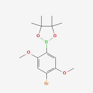 molecular formula C14H20BBrO4 B6304861 4-Bromo-2,5-dimethoxyphenylboronic acid pinacol ester CAS No. 850080-55-6