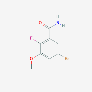 molecular formula C8H7BrFNO2 B6304869 5-Bromo-2-fluoro-3-methoxybenzamide CAS No. 2090556-93-5