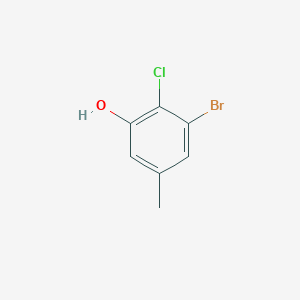 molecular formula C7H6BrClO B6304893 3-Bromo-2-chloro-5-methylphenol CAS No. 2092623-34-0