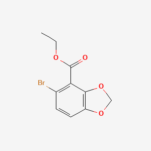 molecular formula C10H9BrO4 B6304911 Ethyl 5-bromobenzo[d][1,3]dioxole-4-carboxylate CAS No. 2092700-62-2