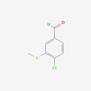 molecular formula C8H7ClOS B6304922 4-Chloro-3-(methylthio)benzaldehyde CAS No. 1289208-98-5