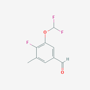 molecular formula C9H7F3O2 B6304928 3-(Difluoromethoxy)-4-fluoro-5-methylbenzaldehyde CAS No. 2090318-51-5