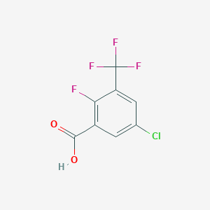 molecular formula C8H3ClF4O2 B6304938 5-Chloro-2-fluoro-3-(trifluoromethyl)benzoic acid CAS No. 1807119-60-3