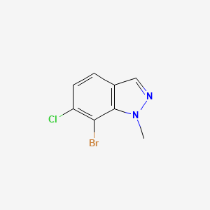 molecular formula C8H6BrClN2 B6304970 7-Bromo-6-chloro-1-methyl-indazole CAS No. 2091616-78-1