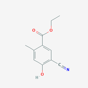 molecular formula C11H11NO3 B6304976 5-Cyano-4-hydroxy-2-methyl-benzoic acid ethyl ester, 95% CAS No. 1807306-23-5