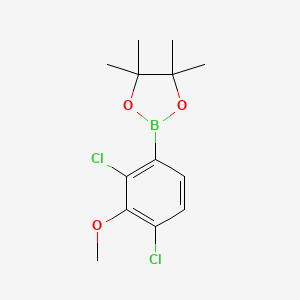 molecular formula C13H17BCl2O3 B6304989 2,4-Dichloro-3-methoxyphenylboronic acid pinacol ester CAS No. 1689538-76-8