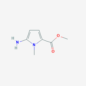 molecular formula C7H10N2O2 B063050 Methyl 5-amino-1-methyl-1H-pyrrole-2-carboxylate CAS No. 166182-90-7