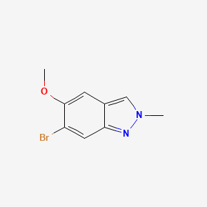 molecular formula C9H9BrN2O B6305006 6-溴-5-甲氧基-2-甲基-2H-吲唑，95% CAS No. 2091271-91-7