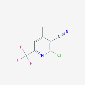 molecular formula C8H4ClF3N2 B6305035 2-Chloro-3-methyl-6-(trifluoromethyl)nicotinonitrile CAS No. 2090862-63-6