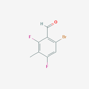 molecular formula C8H5BrF2O B6305036 6-Bromo-2,4-difluoro-3-methylbenzaldehyde CAS No. 1879026-17-1