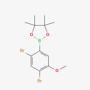 molecular formula C13H17BBr2O3 B6305092 2-(2,4-Dibromo-5-methoxyphenyl)-4,4,5,5-tetramethyl-1,3,2-dioxaborolane CAS No. 1046862-07-0