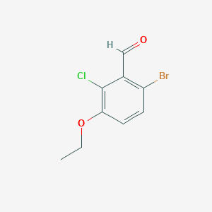 molecular formula C9H8BrClO2 B6305120 6-Bromo-2-chloro-3-ethoxybenzaldehyde CAS No. 704898-46-4