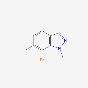molecular formula C9H9BrN2 B6305144 7-Bromo-1,6-dimethyl-indazole, 96% CAS No. 2090933-06-3