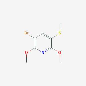 molecular formula C8H10BrNO2S B6305147 5-Bromo-2,6-dimethoxy-3-methylsulfanylpyridine CAS No. 1879026-16-0
