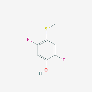 molecular formula C7H6F2OS B6305198 2,5-Difluoro-4-(methylsulfanyl)phenol CAS No. 1879026-13-7