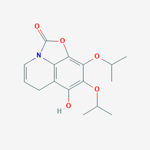 molecular formula C16H19NO5 B063052 7-Hydroxy-5,6-di(propan-2-yloxy)-3-oxa-1-azatricyclo[6.3.1.04,12]dodeca-4,6,8(12),10-tetraen-2-one CAS No. 188824-74-0