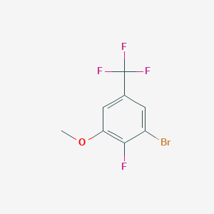 molecular formula C8H5BrF4O B6305219 1-Bromo-2-fluoro-3-methoxy-5-(trifluoromethyl)benzene CAS No. 2091605-16-0
