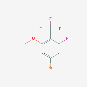 molecular formula C8H5BrF4O B6305241 5-Bromo-1-fluoro-3-methoxy-2-(trifluoromethyl)benzene CAS No. 2092861-11-3